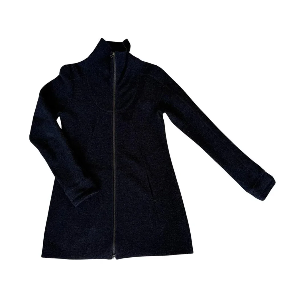 Ibex Merino Wool Blend Alana Tunic Sweater Jacket Soft Full Zip Gorpcore Small - Picture 1 of 10